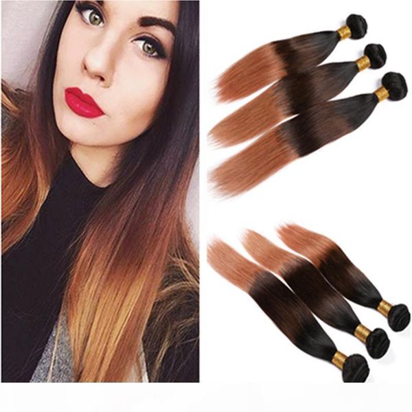 three tone ombre peruvian human hair weaves #1b 4 30 ombre silky straight virgin hair 3 bundles lot medium auburn ombre hair extensions, Black
three tone ombre peruvian human hair weaves #1b 4 30 ombre silky straight virgin hair 3 bundles lot medium auburn ombre hair extensions, Black
