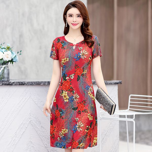 2021 new women summer dresses casual style o-neck vintage print short sleeve slim vestidos lady elegant dress n47l, Black;gray
2021 new women summer dresses casual style o-neck vintage print short sleeve slim vestidos lady elegant dress n47l, Black;gray