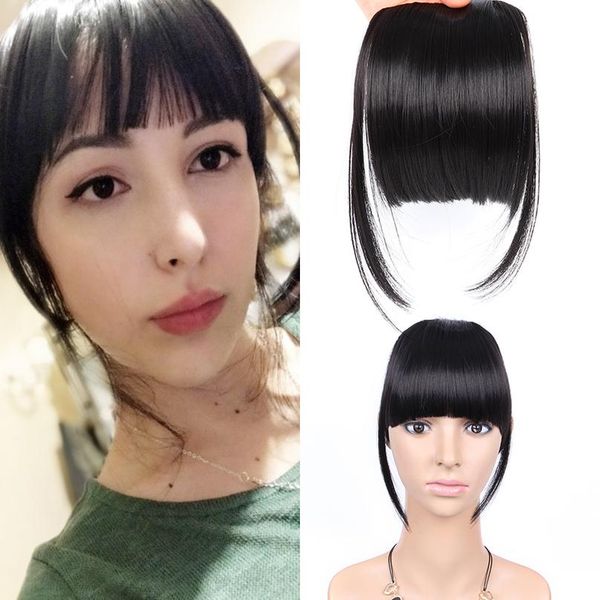 alileader black fake hair bans front neat bangs clip in hairpiece fringe hair extensions for women straight synthetic pu wmtxys, Black;brown
alileader black fake hair bans front neat bangs clip in hairpiece fringe hair extensions for women straight synthetic pu wmtxys, Black;brown