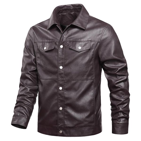 mantlconx new men's leather jacket coats male multi-pocket motorcycle faux leather jackets vintage pu jacket men autumn, Black
mantlconx new men's leather jacket coats male multi-pocket motorcycle faux leather jackets vintage pu jacket men autumn, Black