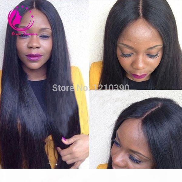 soft natural straight brazilian virgin human hair wigs glueless lace front wigs for black women natural hairline, Black;brown
soft natural straight brazilian virgin human hair wigs glueless lace front wigs for black women natural hairline, Black;brown