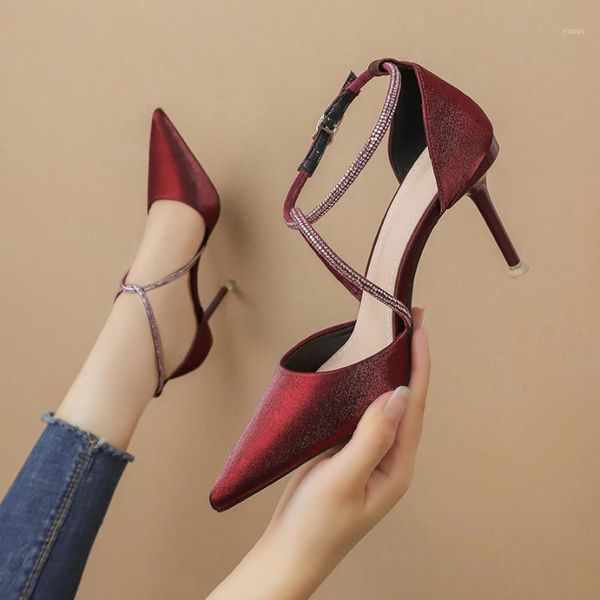 dress shoes high heels women silk pump buckle corss strap sandal pointed toe stilettos fashion crystal heel slides zapatos de mujer1, Black
dress shoes high heels women silk pump buckle corss strap sandal pointed toe stilettos fashion crystal heel slides zapatos de mujer1, Black