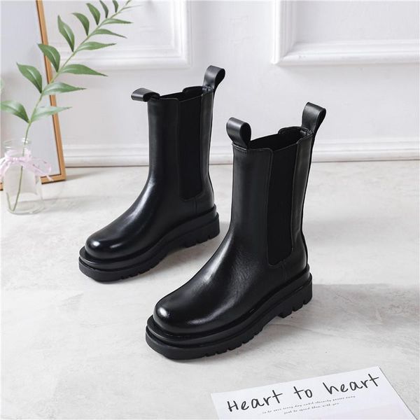 first leather boot woman mona new leisure net red smoker boots in autumn 2020, Black
first leather boot woman mona new leisure net red smoker boots in autumn 2020, Black
