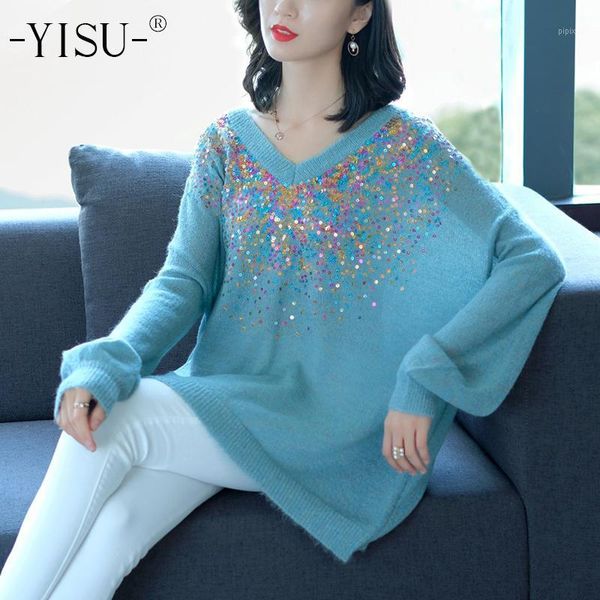 yisu wool sweater fashion pullovers 2020 autumn winter women sweater sequin decoration oversize pullovers casual mohair1, White;black
yisu wool sweater fashion pullovers 2020 autumn winter women sweater sequin decoration oversize pullovers casual mohair1, White;black