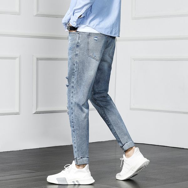 2021 new spring arrival denim fashion classic blue men thin male brem pants with hole kxp6
2021 new spring arrival denim fashion classic blue men thin male brem pants with hole kxp6