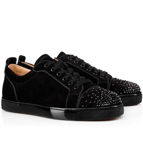 r men red bottom sneaker suede with rhinestone lowfashion red bottom sneakers junior luxury design casual shoes, Black
r men red bottom sneaker suede with rhinestone lowfashion red bottom sneakers junior luxury design casual shoes, Black