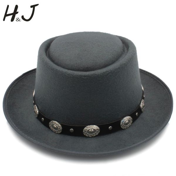 men pork pie hat wool flat fedora hat for dad gentleman gambler boater trilby jazz size 58cm, Blue;gray
men pork pie hat wool flat fedora hat for dad gentleman gambler boater trilby jazz size 58cm, Blue;gray