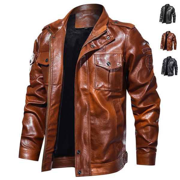 autumn men's pu jacket leather coat slim fit faux leather motorcycle jackets male coats fashion brand men clothing, Black;brown
autumn men's pu jacket leather coat slim fit faux leather motorcycle jackets male coats fashion brand men clothing, Black;brown