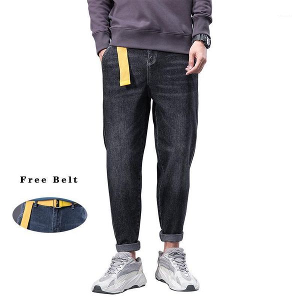 western concise style straight-leg men's denim jeans casual harem pants streetwear belt1, Blue
western concise style straight-leg men's denim jeans casual harem pants streetwear belt1, Blue