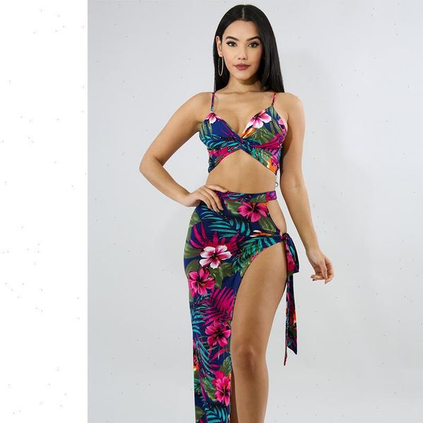 bohemian floral print women sets spaghetti strap v neck crop skirt two piece set elegant summer beach women outfit, Gray
bohemian floral print women sets spaghetti strap v neck crop skirt two piece set elegant summer beach women outfit, Gray