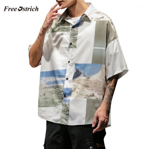 ostrich men's street style vintage printed short sleeve shirt single breasted turn-down collar blouse camisa de hombre1, White;black
ostrich men's street style vintage printed short sleeve shirt single breasted turn-down collar blouse camisa de hombre1, White;black