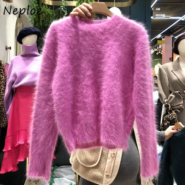 neploe 2020 autumn winter new o-neck casual simple pullovers korean fashion soft sweaters women solid color long sleeve, White;black
neploe 2020 autumn winter new o-neck casual simple pullovers korean fashion soft sweaters women solid color long sleeve, White;black