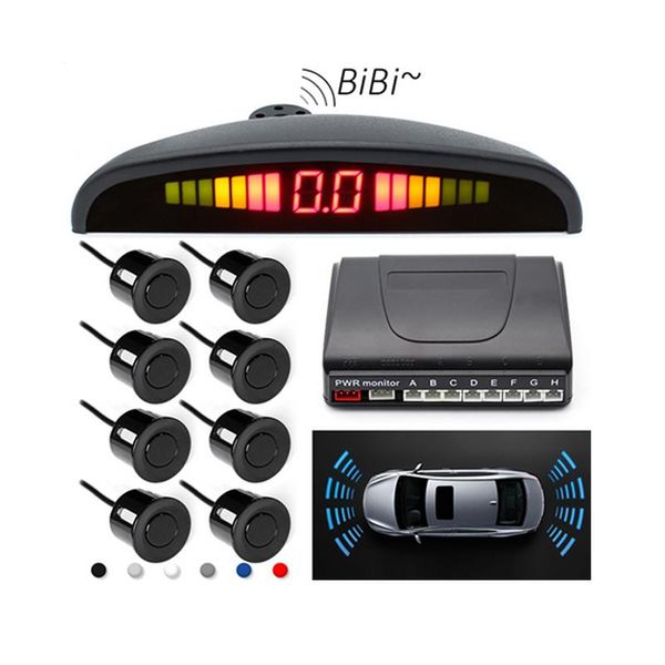 8 sensors 8 rear front view car parking sensor reverse backup radar kit with led display monitor car parking system weatherproof
8 sensors 8 rear front view car parking sensor reverse backup radar kit with led display monitor car parking system weatherproof