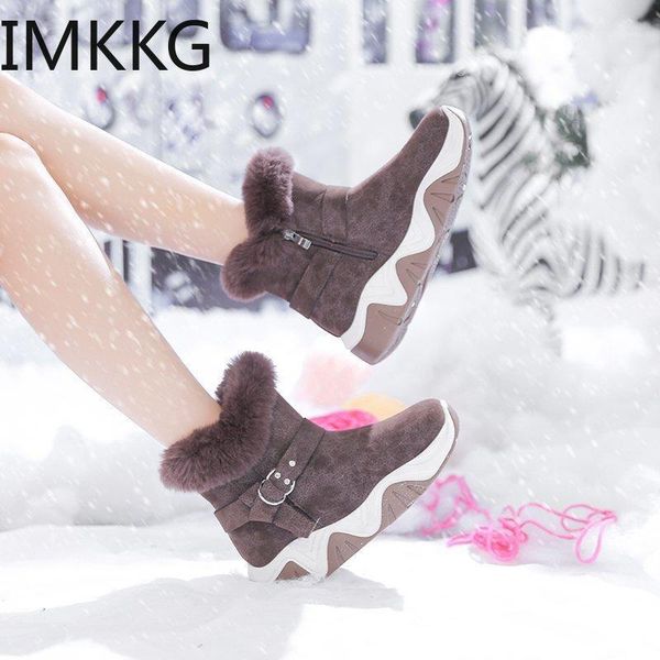 boots winter women casual warm fur ankle shoes zip round toe flats snow mujer1, Black
boots winter women casual warm fur ankle shoes zip round toe flats snow mujer1, Black