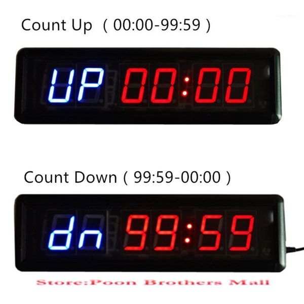 

wall clocks wholesale-tabata hiit fitness equipment gym crossfit interval training remote large led digital clock modern design home decor1