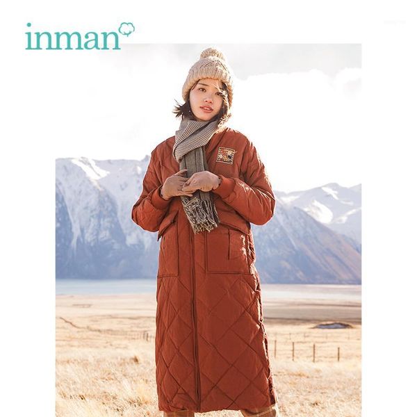 inman 2020 winter stand collar rhombic lattice embroidery women causal warm long down coat outerwear1, Black
inman 2020 winter stand collar rhombic lattice embroidery women causal warm long down coat outerwear1, Black