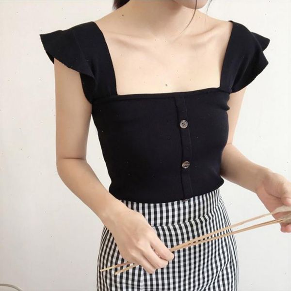 womens sleeveless knitted tank slim button summer vest woman female tank drop shipping good quality, White
womens sleeveless knitted tank slim button summer vest woman female tank drop shipping good quality, White