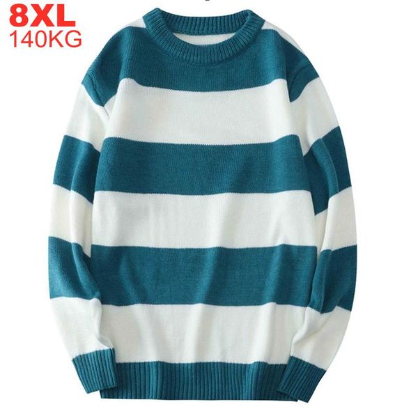 7xl 8xl big size men striped sweaters korean streetwear oversized men's jumpers mens pullover knitted comfortable knitwear male, White;black
7xl 8xl big size men striped sweaters korean streetwear oversized men's jumpers mens pullover knitted comfortable knitwear male, White;black