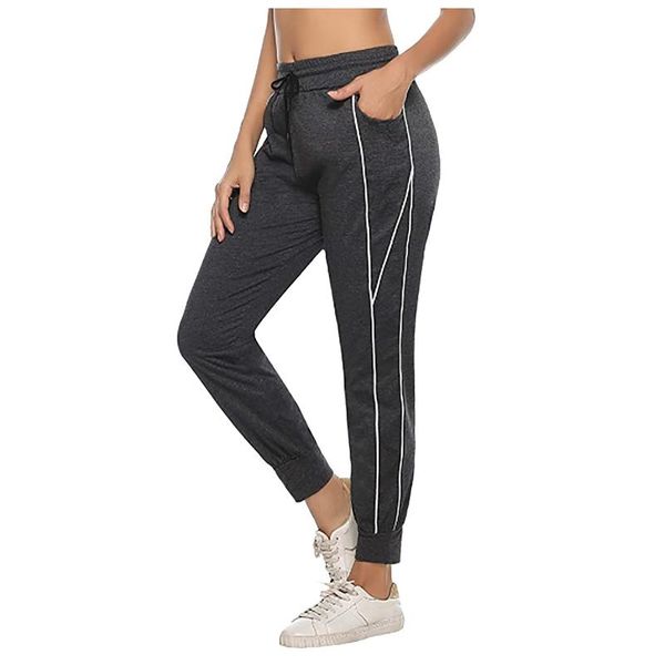 women's pants & capris casual sports joggings loose women drawstring elastic waist with side pockets trousers for female 2021, Black;white
women's pants & capris casual sports joggings loose women drawstring elastic waist with side pockets trousers for female 2021, Black;white