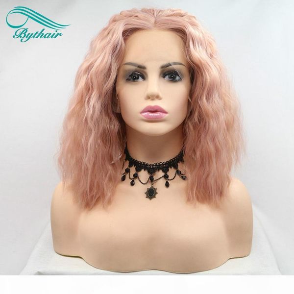 bythair rose gold pink hair deep wave wigs pink synthetic lace front wigs heat resistant fiber short bob wigs for girls wig, Black
bythair rose gold pink hair deep wave wigs pink synthetic lace front wigs heat resistant fiber short bob wigs for girls wig, Black