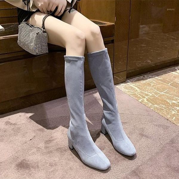women knee high boots autumn suede chunky heel shoes ladies black stretch flock square to boots 2021 fashion long1
women knee high boots autumn suede chunky heel shoes ladies black stretch flock square to boots 2021 fashion long1