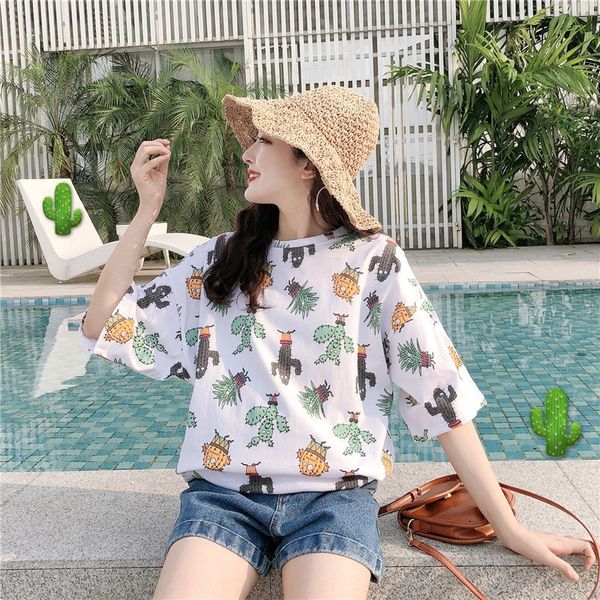 spring 2020 new lovers t-shirtt-shirt type t-shirtwear hip hop loose student yuansuo style short sleeve t-shirt female mjgvv, White
spring 2020 new lovers t-shirtt-shirt type t-shirtwear hip hop loose student yuansuo style short sleeve t-shirt female mjgvv, White