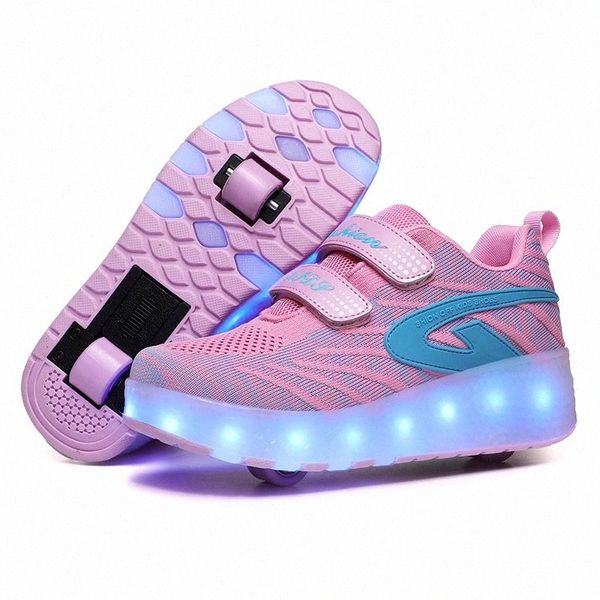 children pink two wheels luminous glowing sneakers black led light roller skate shoes kids led shoes boys girls usb charging #1i83
children pink two wheels luminous glowing sneakers black led light roller skate shoes kids led shoes boys girls usb charging #1i83