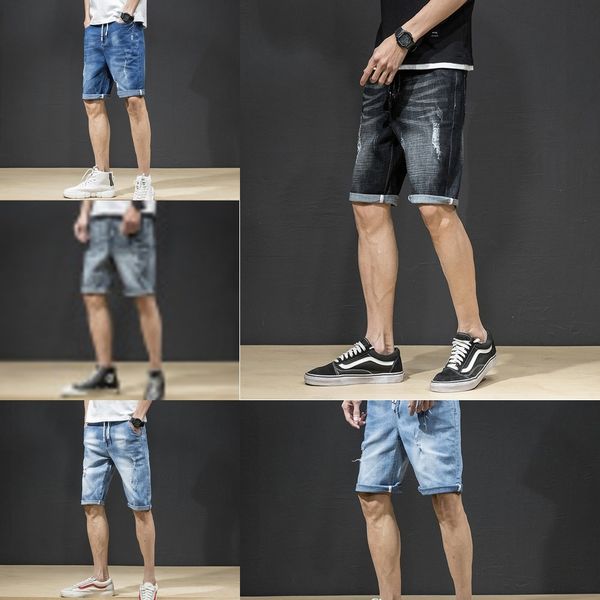 vcvm7 2020 and denim shorts summer shorts trousers and trousers men's ripped stretch korean style five-point men's casual straight, Blue
vcvm7 2020 and denim shorts summer shorts trousers and trousers men's ripped stretch korean style five-point men's casual straight, Blue
