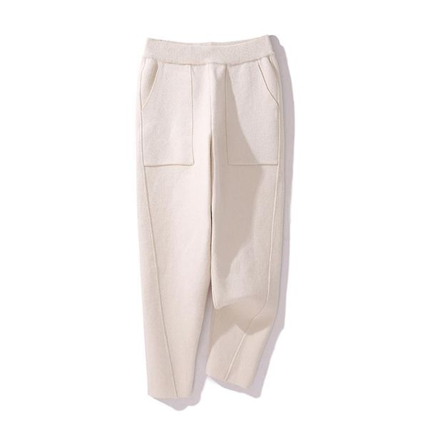 fashion ladies solid color with pockets casual high waist pants harem pants autumn and winter clothes nine points straight, Black;white
fashion ladies solid color with pockets casual high waist pants harem pants autumn and winter clothes nine points straight, Black;white