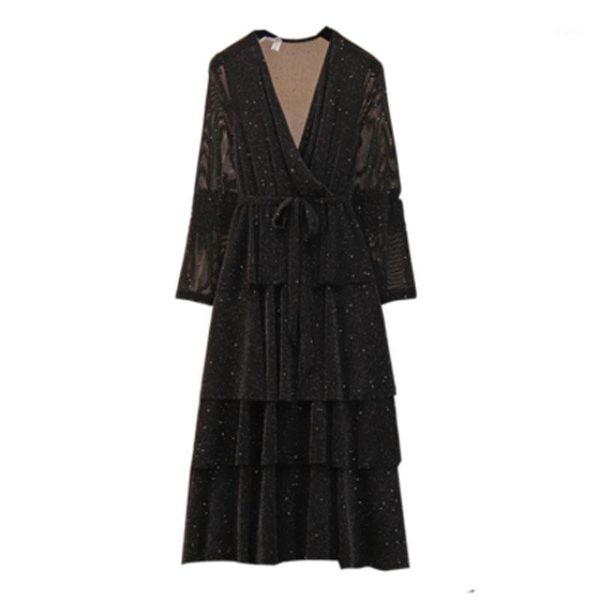 2020 spring plus size xl- 5xl women dresses european style lace ladies robe bow v-neck vestidos cake ruffles brand dress1, Black;gray
2020 spring plus size xl- 5xl women dresses european style lace ladies robe bow v-neck vestidos cake ruffles brand dress1, Black;gray
