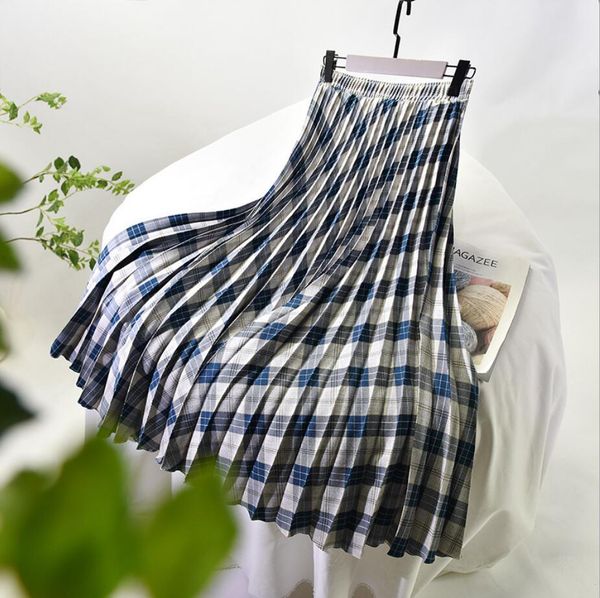 qooth new plaid pleated skirt women fashion 2021 checked vintage pleated maxi skirt ins lady elastic waist skirts qt321 y1214, Black
qooth new plaid pleated skirt women fashion 2021 checked vintage pleated maxi skirt ins lady elastic waist skirts qt321 y1214, Black