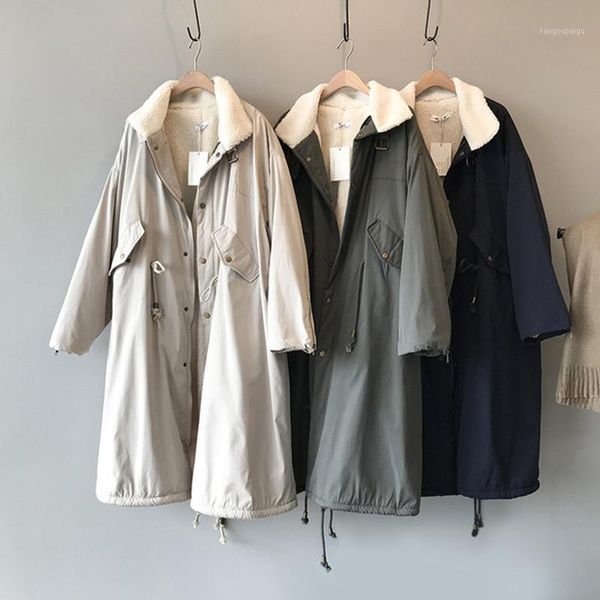 new winter women lamb wool cotton jacket lengthen section warm coat overcoat windbreaker student lady loose casual clothing1, Black
new winter women lamb wool cotton jacket lengthen section warm coat overcoat windbreaker student lady loose casual clothing1, Black