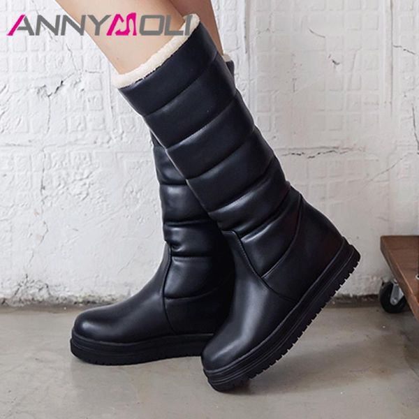 boots annymoli snow mid calf winter shoes women platform wedge plush warm long fur ladies black pink big size 34-43
boots annymoli snow mid calf winter shoes women platform wedge plush warm long fur ladies black pink big size 34-43