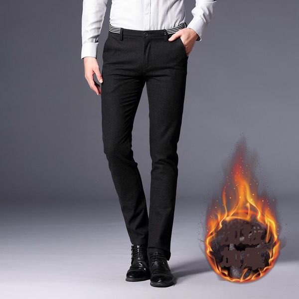 pure color men fall winter plus velvet dress suit pants black gray comfortable elegant men's business wedding banquet trousers, White;black
pure color men fall winter plus velvet dress suit pants black gray comfortable elegant men's business wedding banquet trousers, White;black