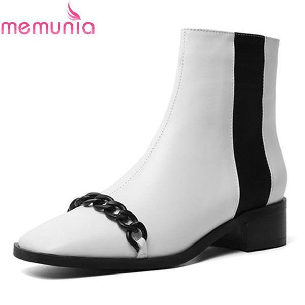 memunia 2021 big size 33-43 women boots genuine leather boots low heel square toe mixed colors ankle black white
memunia 2021 big size 33-43 women boots genuine leather boots low heel square toe mixed colors ankle black white