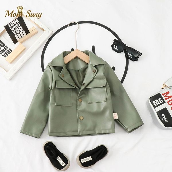 fashion baby boy girl pu leather jacket spring autumn toddler kids faux leather coat pocket casual chaqueta outwear clothes 1-5y 201106, Blue;gray
fashion baby boy girl pu leather jacket spring autumn toddler kids faux leather coat pocket casual chaqueta outwear clothes 1-5y 201106, Blue;gray
