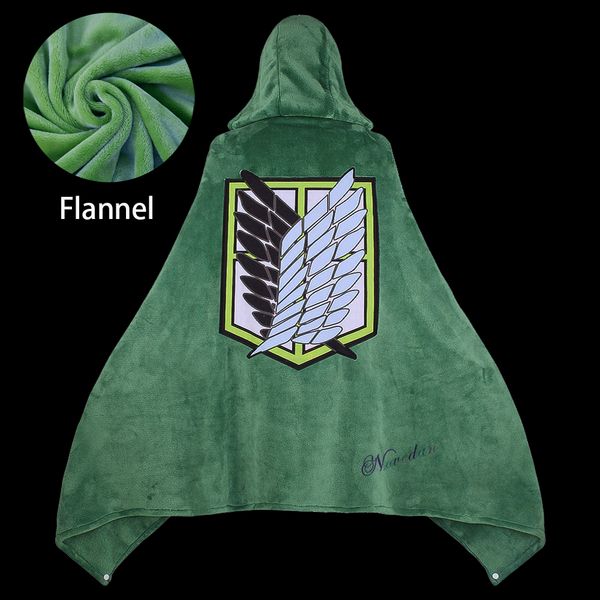 anime costumes attack on titan blanket cloak shingeki no kyojin survey corps scout cloak cape flannel hoodie cosplay costume, Black
anime costumes attack on titan blanket cloak shingeki no kyojin survey corps scout cloak cape flannel hoodie cosplay costume, Black