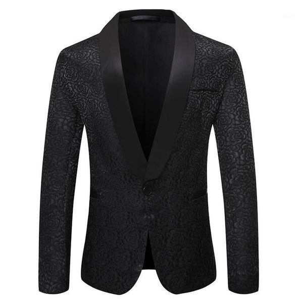 lapel men blazers shawl tuxedo jacket jacquard business party prom banquet wedding groom stage costume singer host dancer black1, White;black
lapel men blazers shawl tuxedo jacket jacquard business party prom banquet wedding groom stage costume singer host dancer black1, White;black