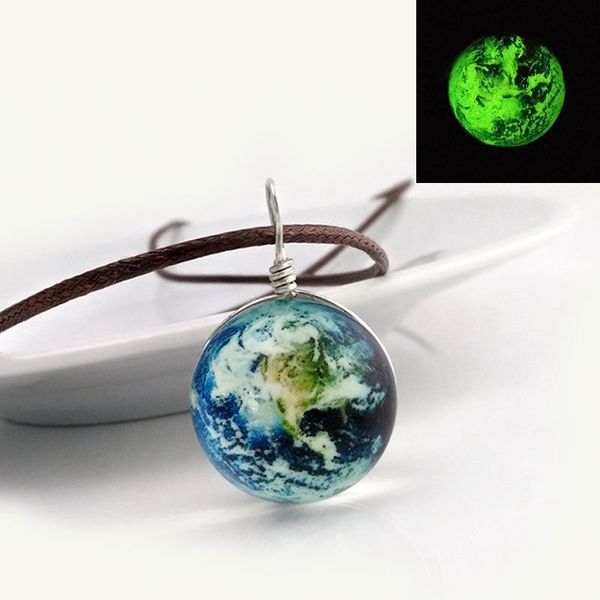 pendant necklaces vintage glass ball earth design long necklace simple luminous pendants & men and women bijoux fashion jewelry, Silver 
pendant necklaces vintage glass ball earth design long necklace simple luminous pendants & men and women bijoux fashion jewelry, Silver