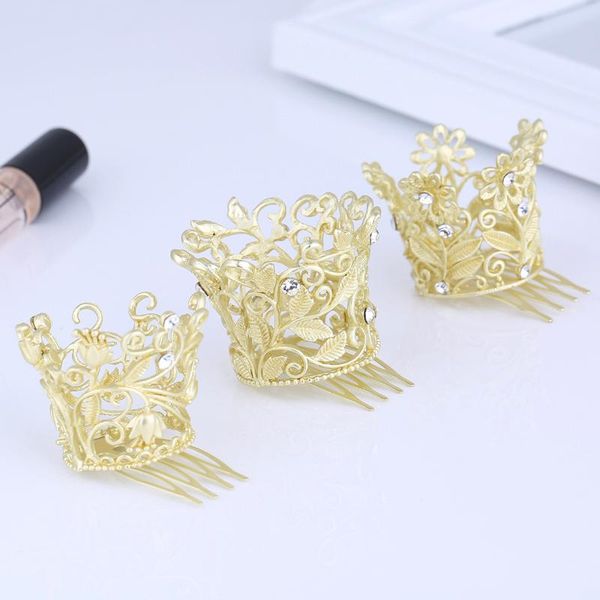 matte gold color kids girls crown tiara hair comb wedding birthday prom hair accessories mini circle round princess tiaras, Golden;silver
matte gold color kids girls crown tiara hair comb wedding birthday prom hair accessories mini circle round princess tiaras, Golden;silver