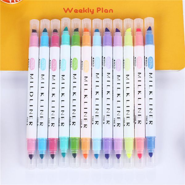 double head mildliner highlighter pen watercolor marker brush pens pastel highlighters markers drawing painting stationary 04428
double head mildliner highlighter pen watercolor marker brush pens pastel highlighters markers drawing painting stationary 04428