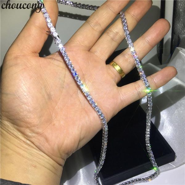 choucong elegant tennis necklace full round cut 4mm cz white gold filled party wedding necklace for women men jewelry gift, Silver
choucong elegant tennis necklace full round cut 4mm cz white gold filled party wedding necklace for women men jewelry gift, Silver