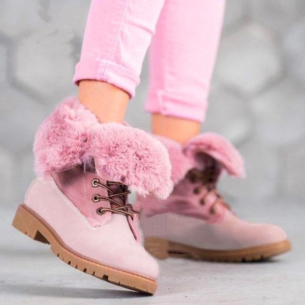 brand new ankle boots for women shoes warm fur winter snow boots ladies ins chunky heels women lace-up booties 35-43, Black 
brand new ankle boots for women shoes warm fur winter snow boots ladies ins chunky heels women lace-up booties 35-43, Black