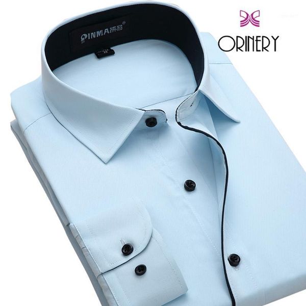men's dress shirts orinery solid men shirt 2021 designer long sleeve camisa masculina slim fit brand wedding dress1, White;black
men's dress shirts orinery solid men shirt 2021 designer long sleeve camisa masculina slim fit brand wedding dress1, White;black