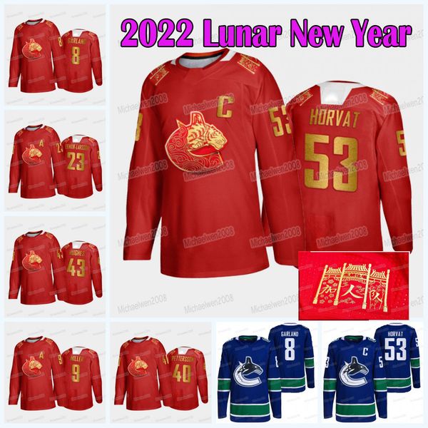 vancouver canucks 2021-22 lunar new year jersey bo horvat j.t. miller brandon sutter quinn hughes conor garland elias pettersson alex chiass, Black;red
vancouver canucks 2021-22 lunar new year jersey bo horvat j.t. miller brandon sutter quinn hughes conor garland elias pettersson alex chiass, Black;red