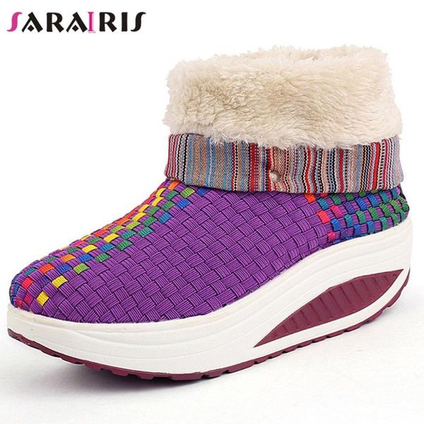 sarairis warm plush ankle boots women comfy wedges boots ladies fashion winter mixed-color waved ankle snow shoes, Black
sarairis warm plush ankle boots women comfy wedges boots ladies fashion winter mixed-color waved ankle snow shoes, Black