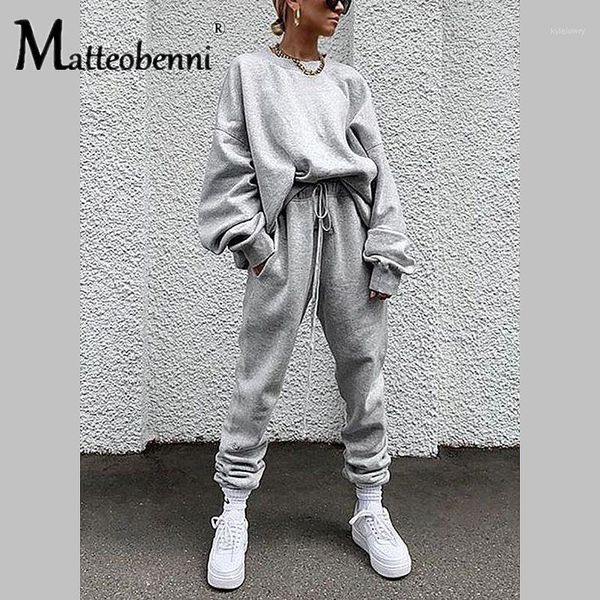 2020 autumn women's new fashion solid color long sleeve long pants loose casual suit two piece set women sweet streetwear suit1, Gray
2020 autumn women's new fashion solid color long sleeve long pants loose casual suit two piece set women sweet streetwear suit1, Gray