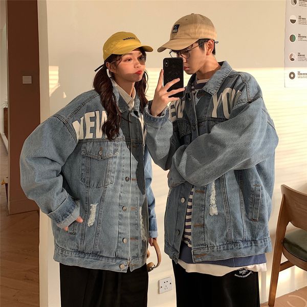 2021 autumn couple's clothes denim printed jacket trend card loose men and women popular brand jeans versatile coat dd7q, Black;brown
2021 autumn couple's clothes denim printed jacket trend card loose men and women popular brand jeans versatile coat dd7q, Black;brown