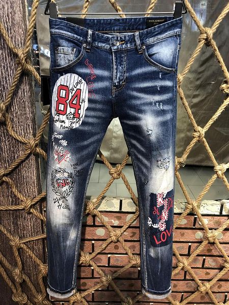 2020 european brand men italy jeans pants men biker denim jeans straight trousers hole blue stripe pants for d15
2020 european brand men italy jeans pants men biker denim jeans straight trousers hole blue stripe pants for d15