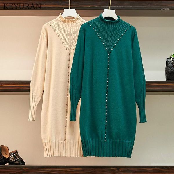 2020 new autumn winter womens casual long sleeve jumper turtleneck beaded loose sweater dress bottoming green apricot plus size1, White;black
2020 new autumn winter womens casual long sleeve jumper turtleneck beaded loose sweater dress bottoming green apricot plus size1, White;black